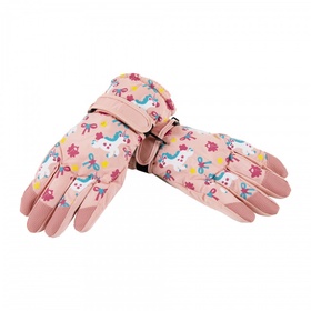 PUCHIKA Mädchen Skihandschuhe Pink